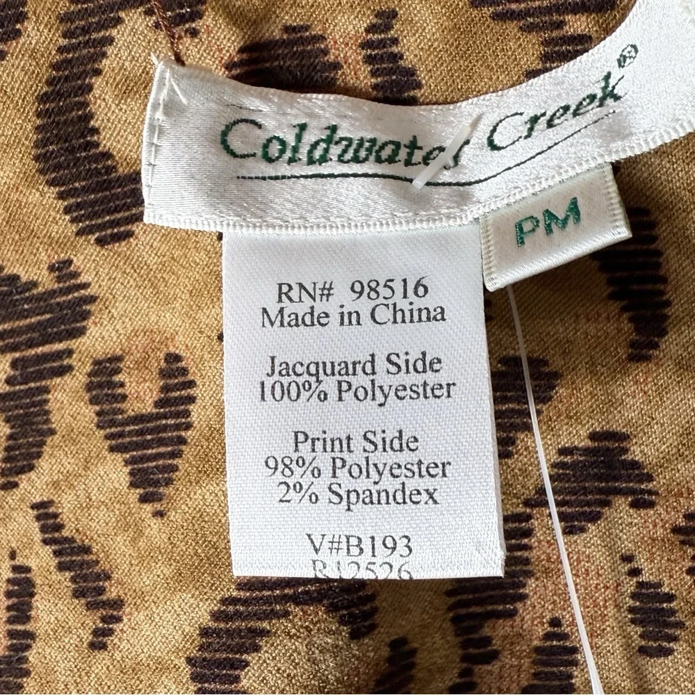 Coldwater Creek Reversible Jacket PM Petite Medium Leopard Print Aztec Jacquard